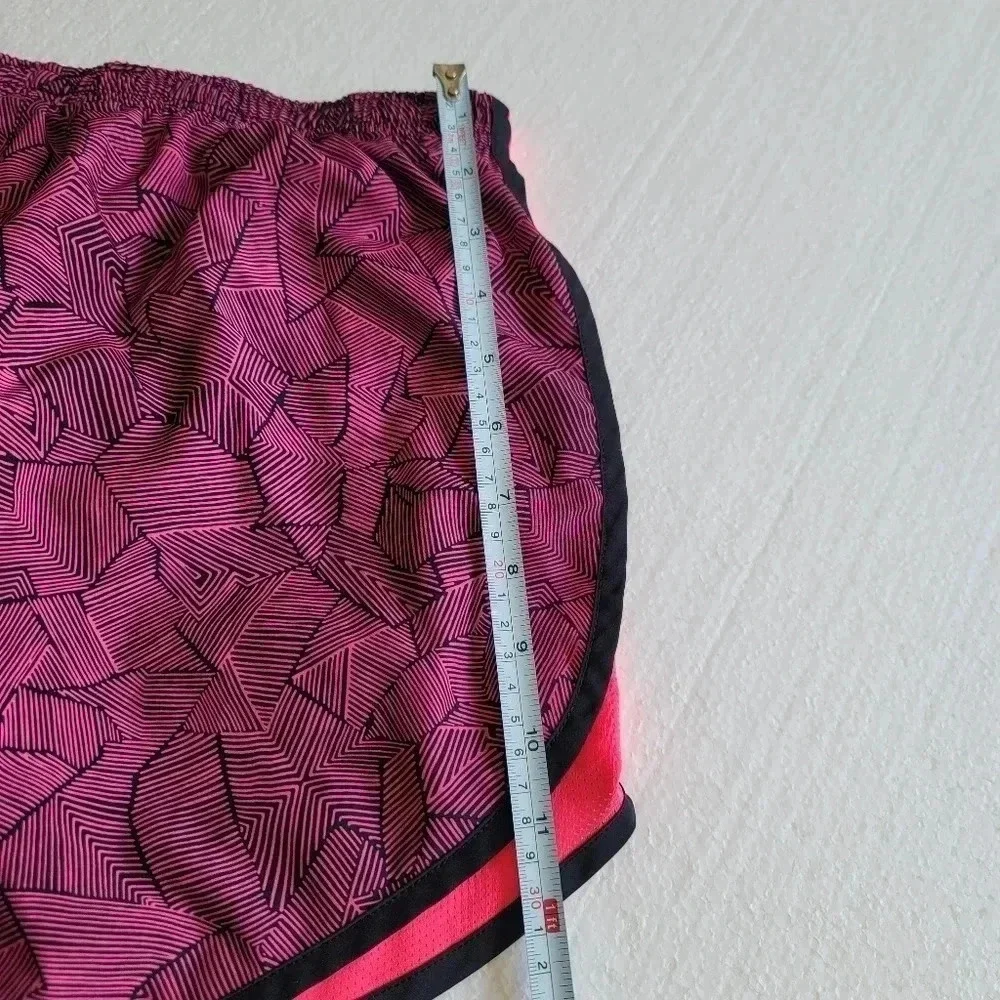 Nike Dri-Fit Loose Fit Athletic Running Shorts Womens L Liner Neon Pink Black